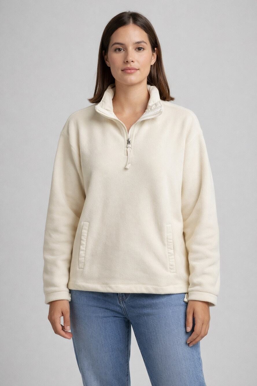 AIGLE Half-Zipped Stand-Up Collar Sweatshirt size 36 Medium